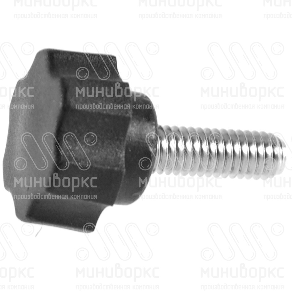 Фиксатор пластиковый с рукояткой m6x17 21 – Ф21М6-20ЧН | картинка 3