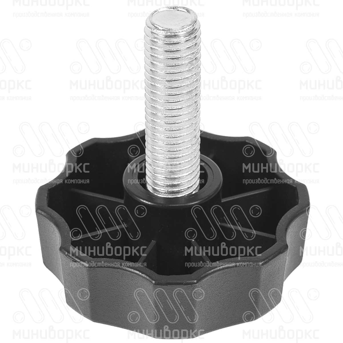 Фиксатор пластиковый с рукояткой m10x45 60 – Ф60М10-45ЧН | картинка 1