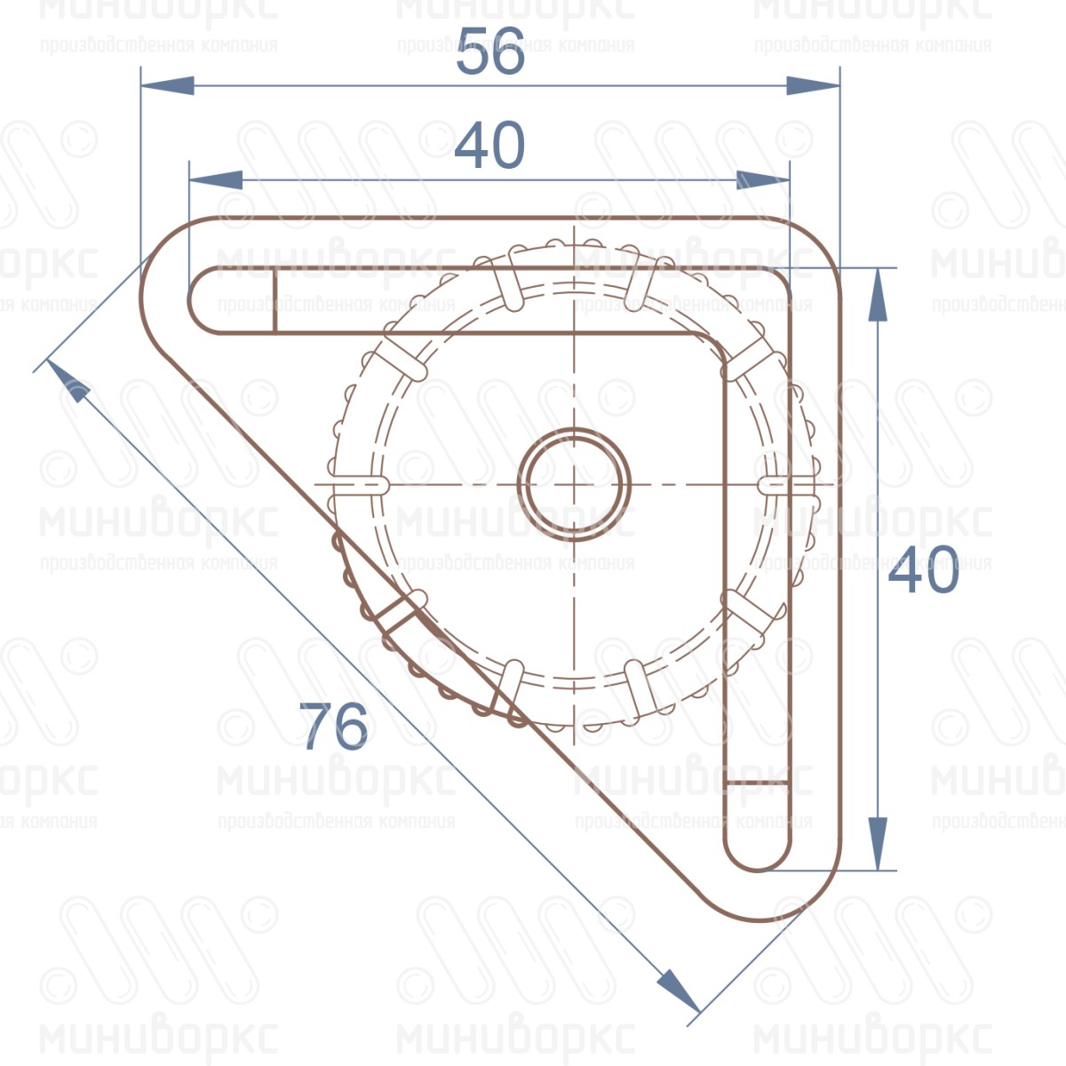 Комплекты опор для уголков и резьбовых опор m8x25 32 – U40-40M8.D32x25 | картинка 6